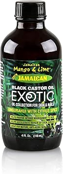 Jamaican Mango Lime Jamaican Black Castor Oil Exotic Ungurahui with Citrus Spice 4 oz