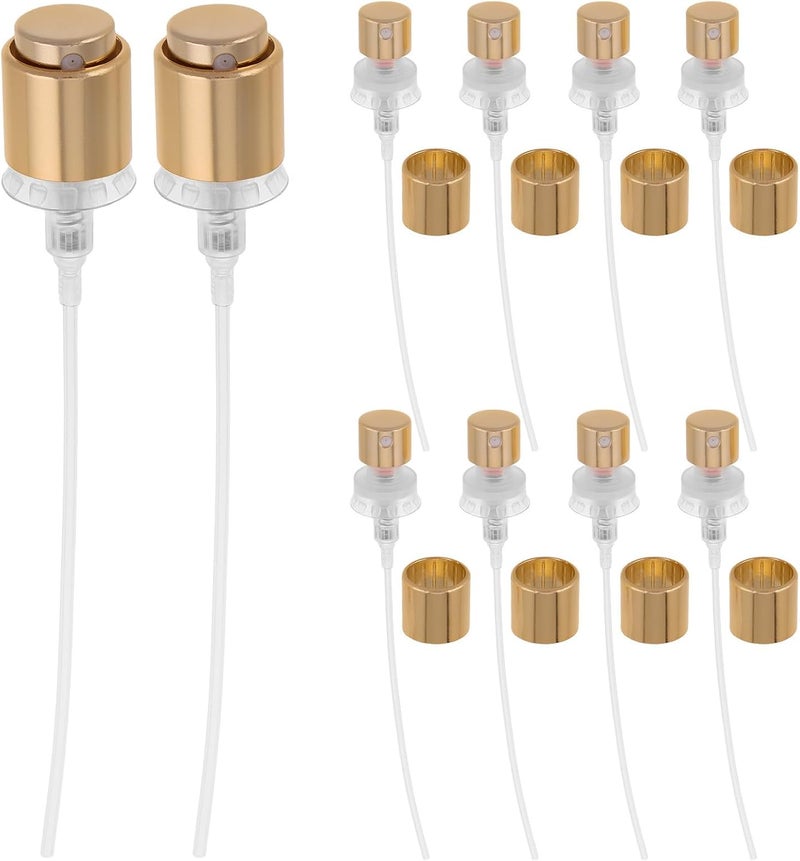 10pcs Perfume Spray Pump Cap 13mm Gold Edge Plastic Nozzle Replacement Press Mist Sprayer Heads for Refillable Perfume Bottles Personal Use - Image 1