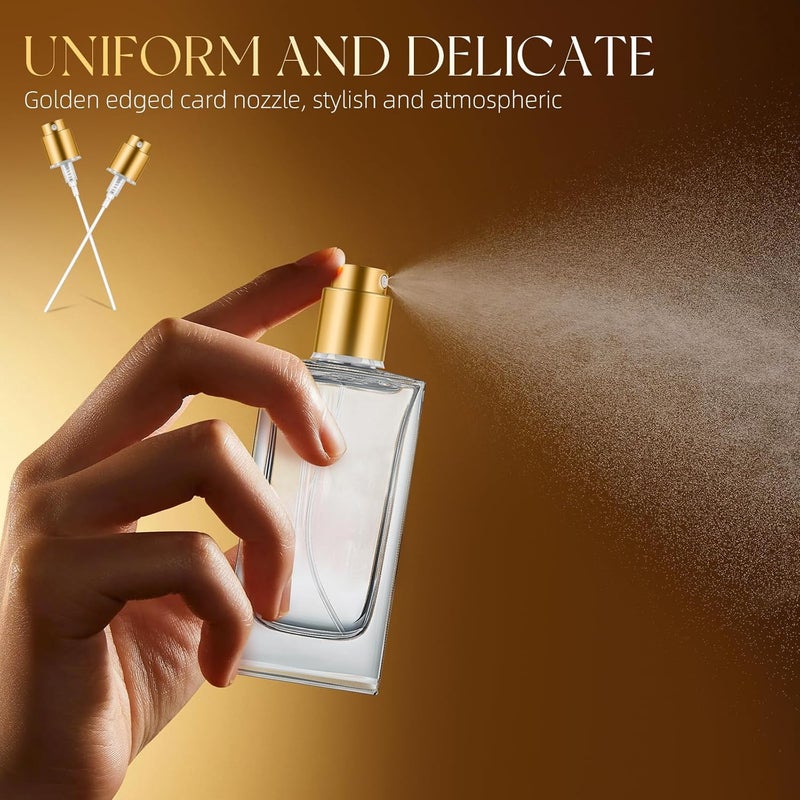 10pcs Perfume Spray Pump Cap 13mm Gold Edge Plastic Nozzle Replacement Press Mist Sprayer Heads for Refillable Perfume Bottles Personal Use - Image 2