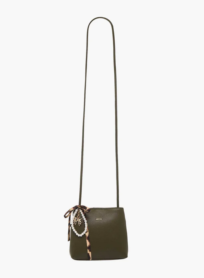 MISSY Charm Accent Crossbody Bag with Strap Handle