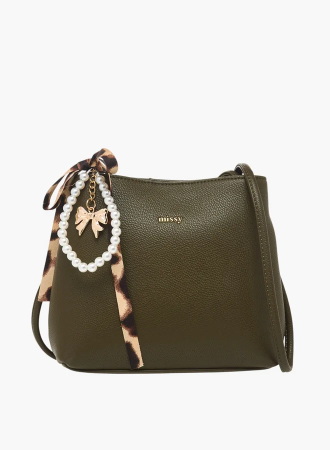 MISSY Charm Accent Crossbody Bag with Strap Handle