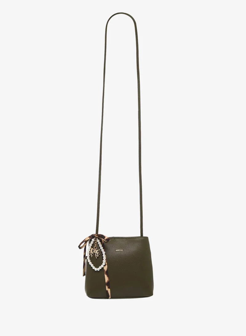 MISSY GREEN Charm Accent Crossbody Bag with Strap Handle for Women | Best Price UAE