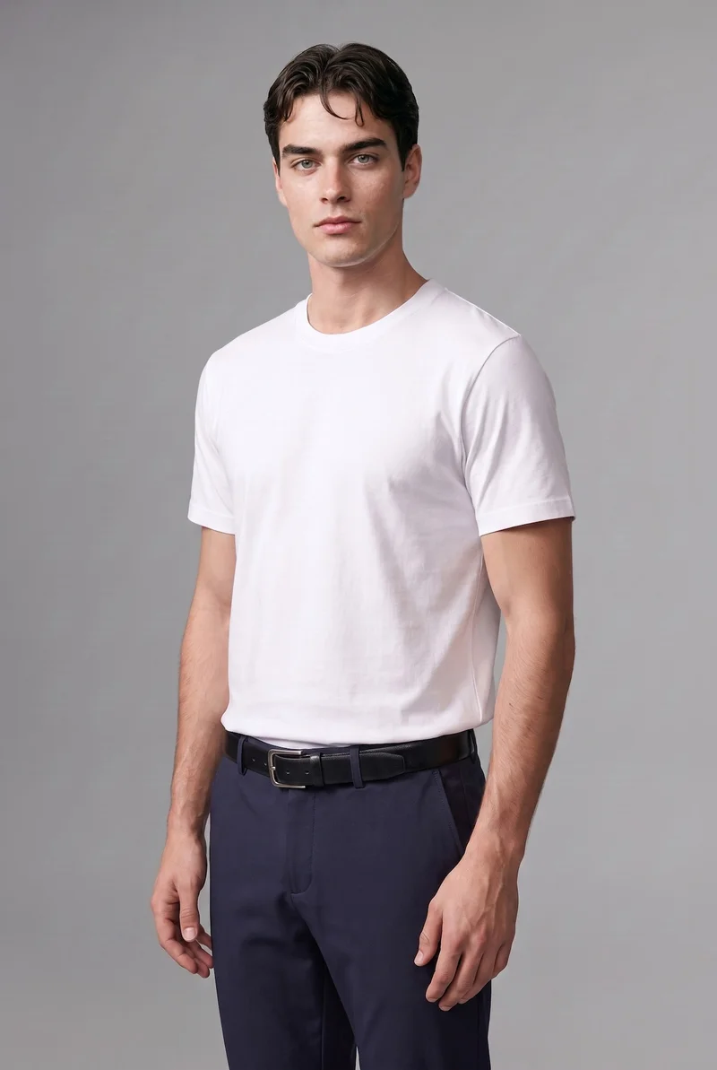 Defacto  Regular Fit Crew Neck Short Sleeve T-Shirt for Men | Best Price UAE