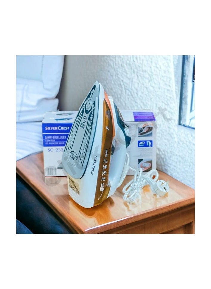 Steam Iron Powerful 2600W Performance,Ceramic soleplate,Anti-Calc System,Adjustable Steam Settings,Continous Powershot,Lightweight design for effortless wrinkle removal & Anti-Drip