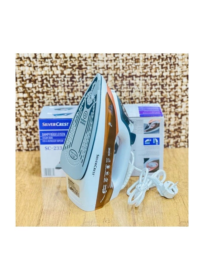Steam Iron Powerful 2600W Performance,Ceramic soleplate,Anti-Calc System,Adjustable Steam Settings,Continous Powershot,Lightweight design for effortless wrinkle removal & Anti-Drip