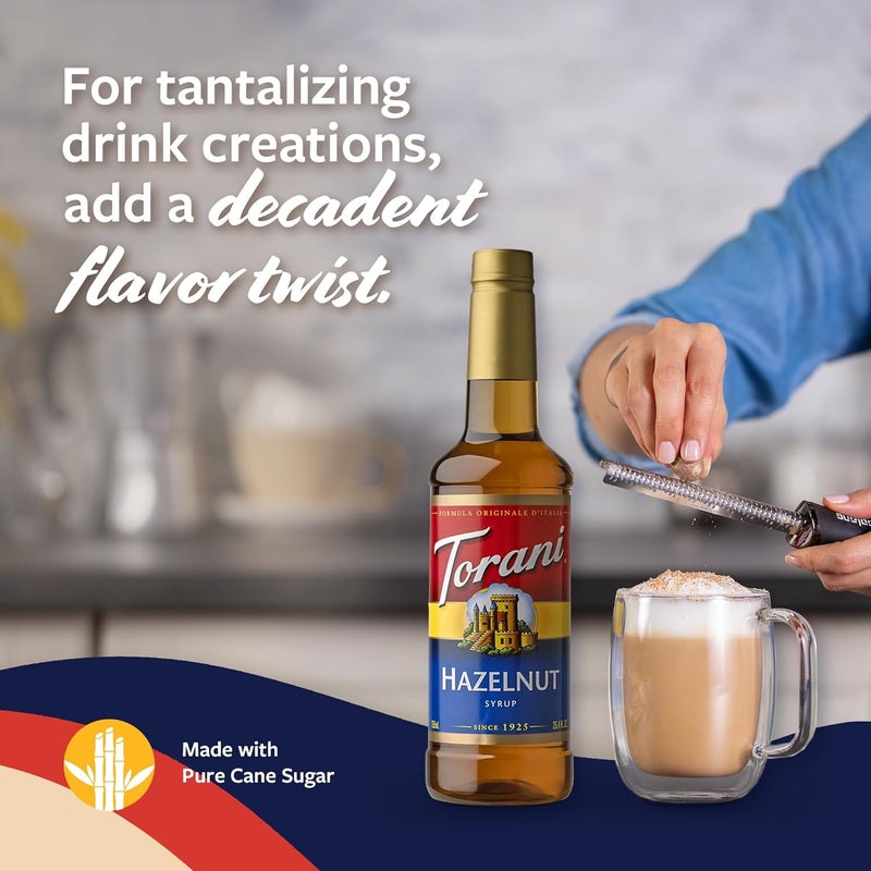 Torani Hazelnut Coffee Syrup with Pump - 25.4 Fl Oz - Image 4