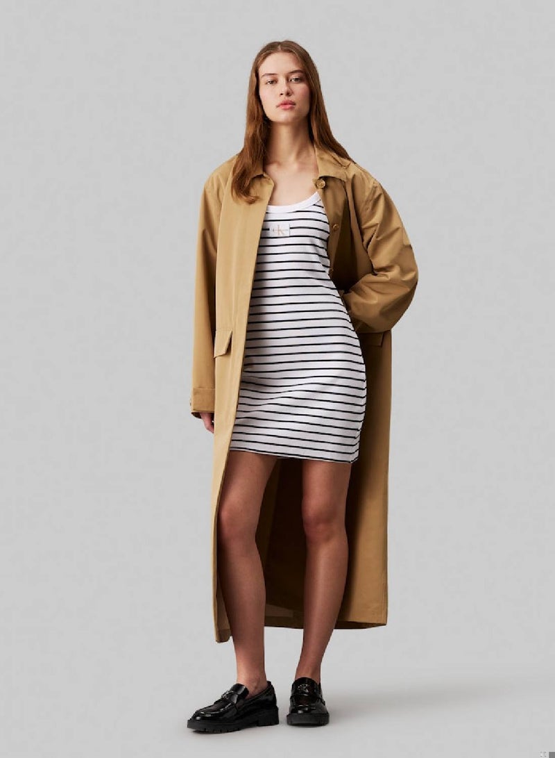Calvin Klein Jeans Striped Fitted Dress  - Image 1