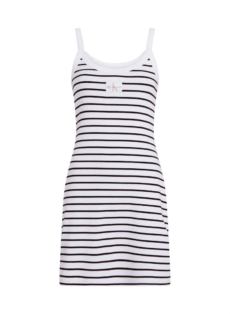 Calvin Klein Jeans Striped Fitted Dress  - Image 2