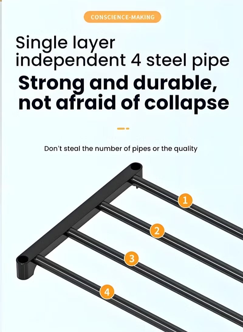 5-Tier Shoe Rack, Metal Coat and Shoe Racks,Shoe Storage Organizer,Metal Freestanding Shoe Rack Shoe Shelf for Living Room,Bedroom,Hallway - Image 5