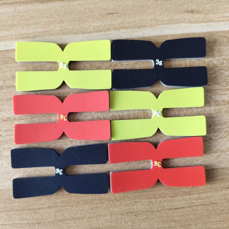 Red Tennis Racket Weight Strips Set 4pcs Swing Adjustment - Image 3