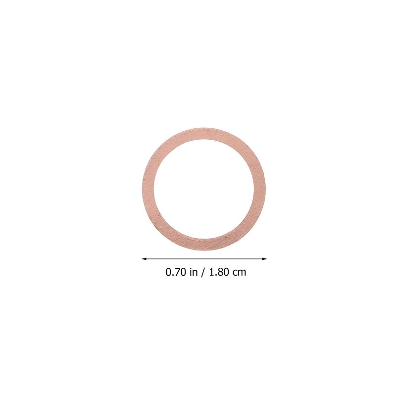 M5 Copper Crush Washer Assortment Kit 200pcs Flat Sealing Gasket Rings for Industrial Mechanical Use - Image 3
