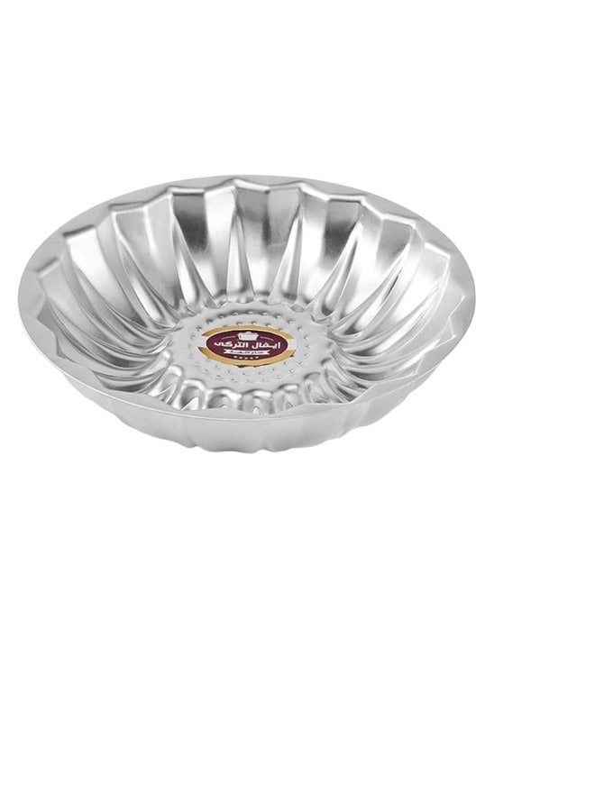 Eval Piece of aluminum lotus flower cake tray, capacity 28 cl 