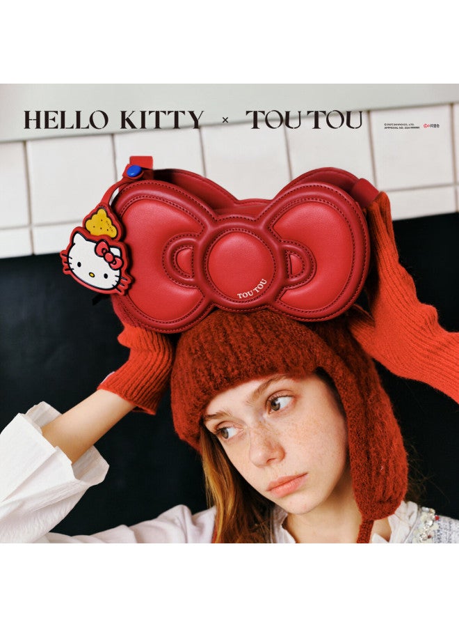 Toutou o Kitty Red Shoulder Underarm Bag For Women Chinese Zodiac Birthday Gift For Girlfriend - Image 1