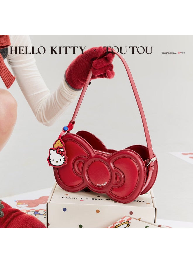 Toutou o Kitty Red Shoulder Underarm Bag For Women Chinese Zodiac Birthday Gift For Girlfriend - Image 2