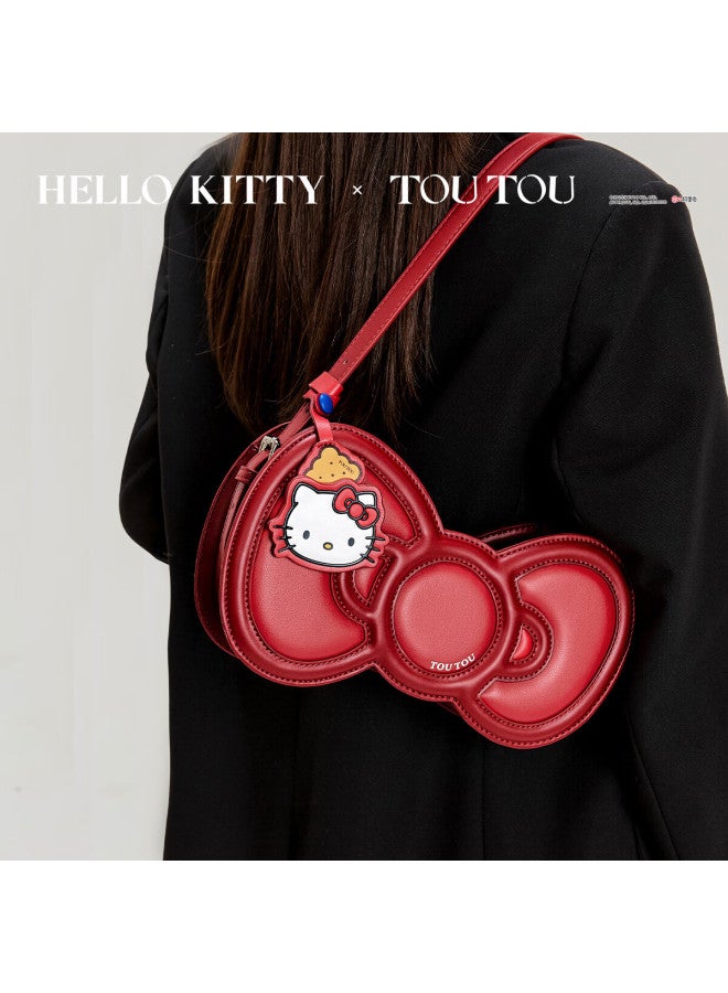 Toutou o Kitty Red Shoulder Underarm Bag For Women Chinese Zodiac Birthday Gift For Girlfriend - Image 4