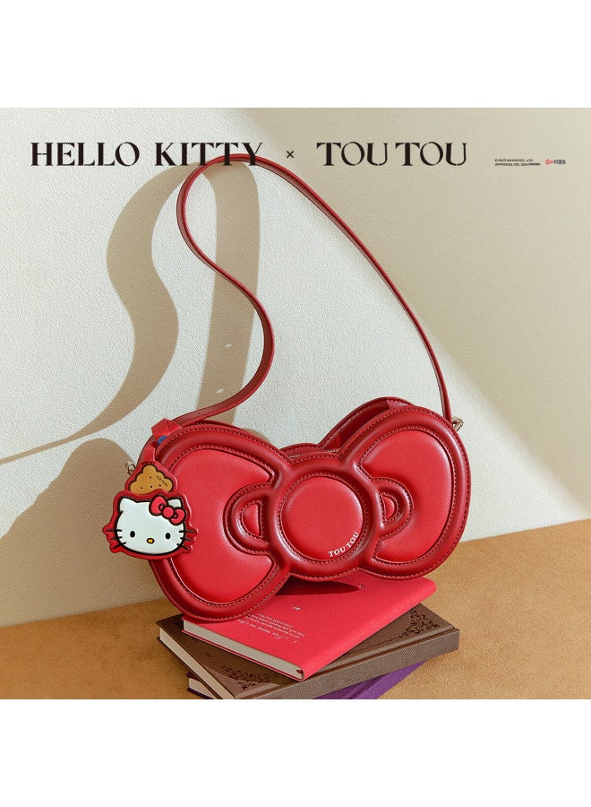 Toutou o Kitty Red Shoulder Underarm Bag For Women Chinese Zodiac Birthday Gift For Girlfriend - Image 3