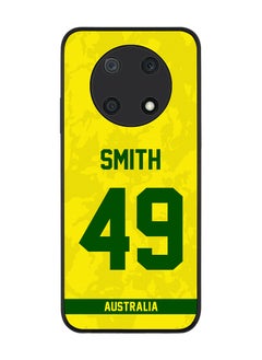 Rugged Black Edge Case for Huawei nova Y90, Slim fit Soft Case Flexible Rubber Edges Thin Cover - Player Name - Steve Smith, Jersey Number- 49