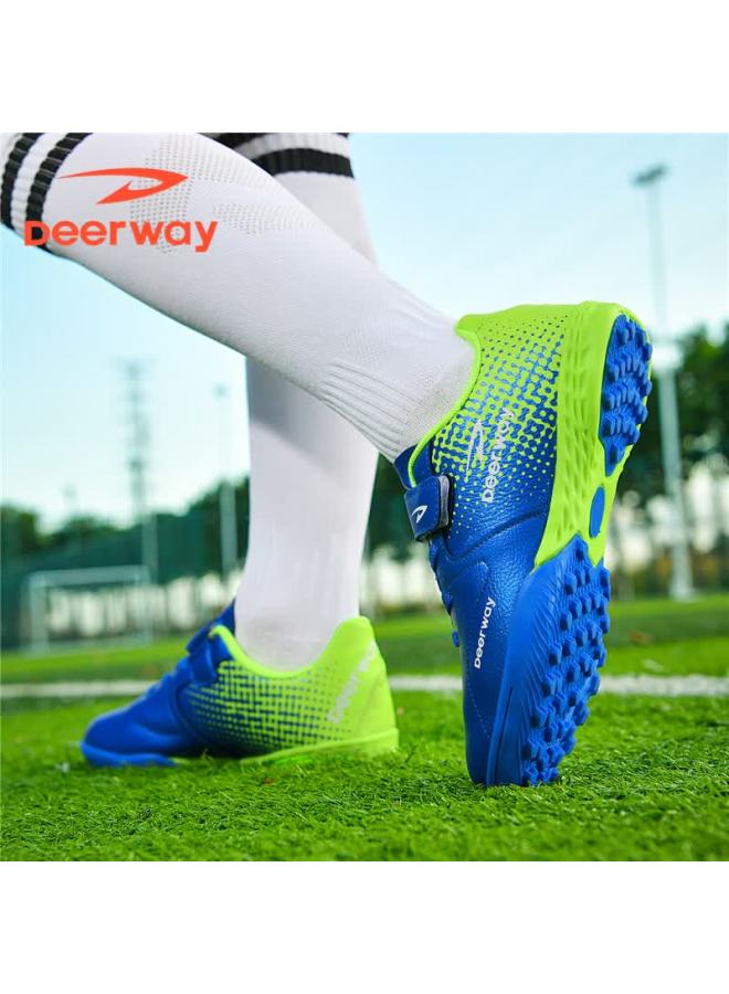 Deerway Kids Tf Turf Soccer Shoes Boys Girls Anti-slip Durable Training Match Shoes Navy Blue Size 36 - Image 5