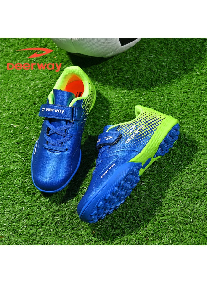 Deerway Kids Tf Turf Soccer Shoes Boys Girls Anti-slip Durable Training Match Shoes Navy Blue Size 36 - Image 1