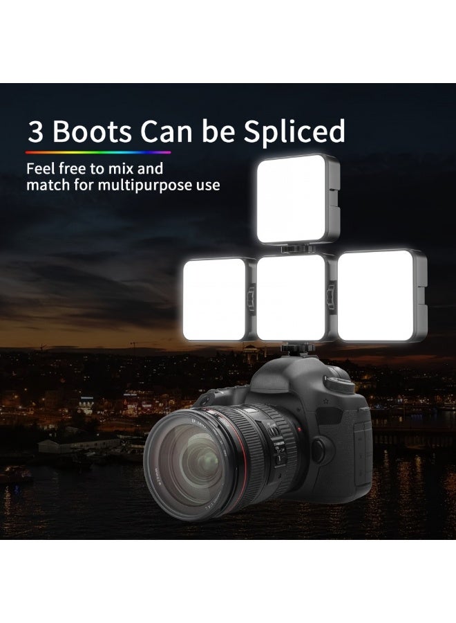 Full Color RGB Fill Light Vlog Camera Shooting Soft Light Beauty Light Strip LED Triple Color Temperature 3000-6500K Modes Outdoor Portable Cell Phone Selfie Photography Lighting Still Life Shooting Cold Shoe Mount And 1/4 Screw Hole Mounting - Image 4