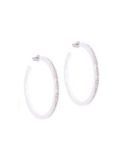 Karen Millen Large Crystal Hoop Earring  - Image 1