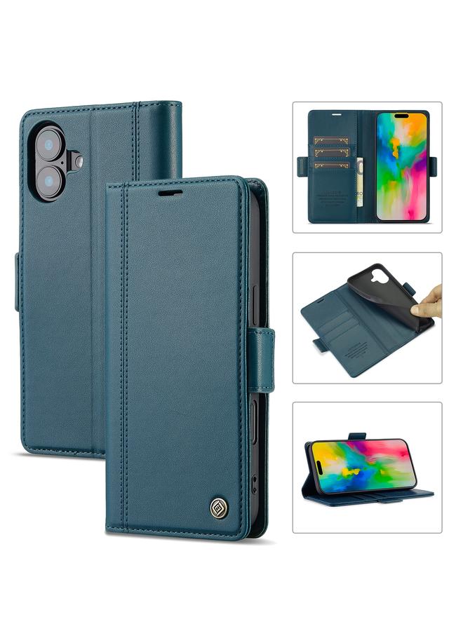 Case For iPhone 16 Skin-friendly Card Slots Leather Phone Case