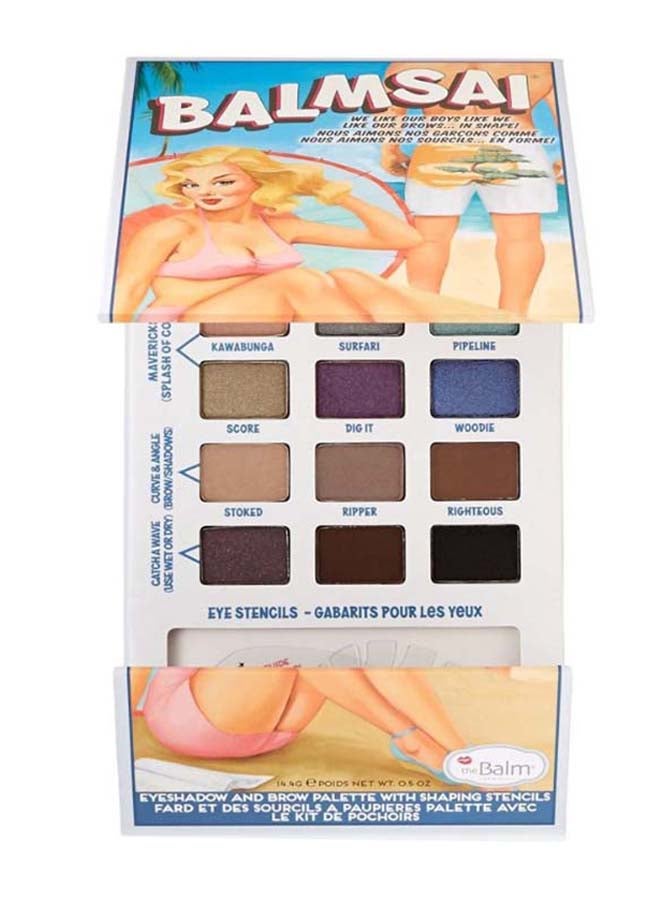 theBalm Cosmetics Balmsai Eyeshadow And Brow Stencil Palette Multicolor