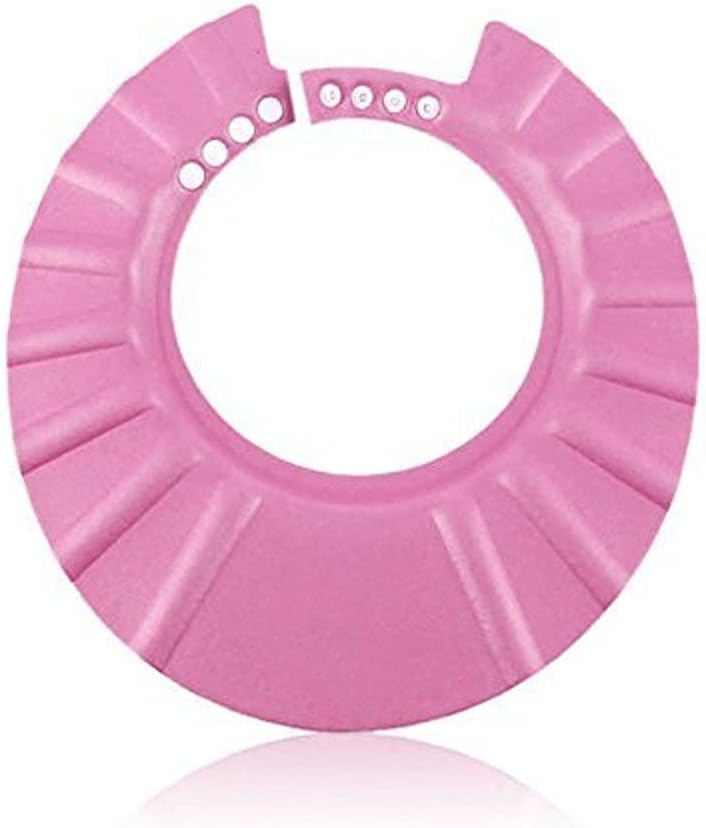 Shuiniba Baby Safe Shampoo Shower Bathing Protection Soft Shower Cap Hat Wash Hair Shield for Children Kids (Pink) - Image 1