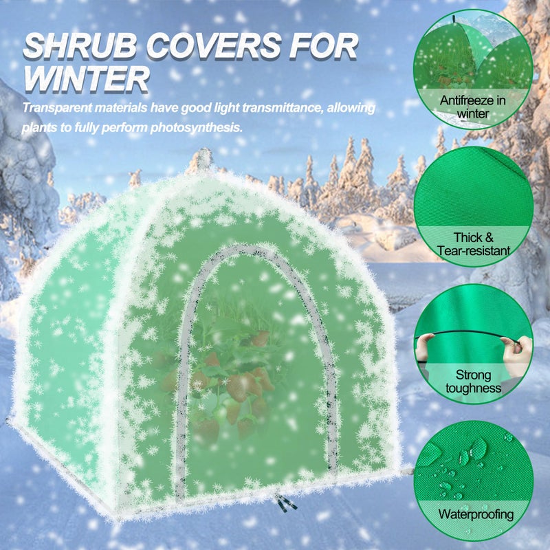 CHPPEY 24.5â€³ *24.5â€³ *20.5â€³Mini Greenhouse Winter Plant Warm Covers - Raised Bed Cover for Seed Starting, Warm Tent Freeze Protection Humidity Domes for Gardening & Winter Shelter and Protecting Plants 2pcs - Image 4