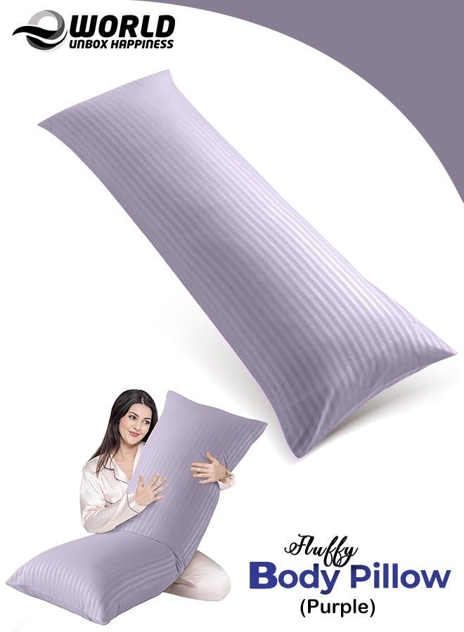 Eworld Premium Full Body Pillow for Adults, Ultra-Smooth Polyester Fiber, Breathable & Ideal for Side Sleepers, with Ultra-Soft Cotton Cover, Available in Multiple Colors, 120x45 cm - Image 2