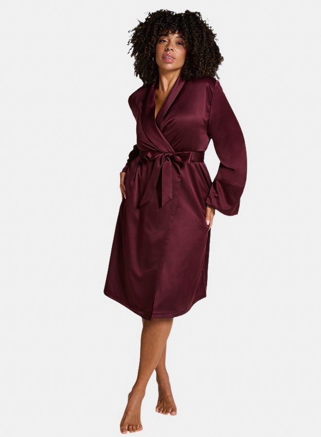 hunkemoller Satin Fleece Bathrobe - Image 1