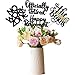 Ephlyn 16Pcs Happy Retirement Centerpiece Sticks Officially Retired Table Flower Centerpieces Sticks No Work Zone Floral Decorations for Farewell Birthday Party Centerpieces Supplies Black - Image 2
