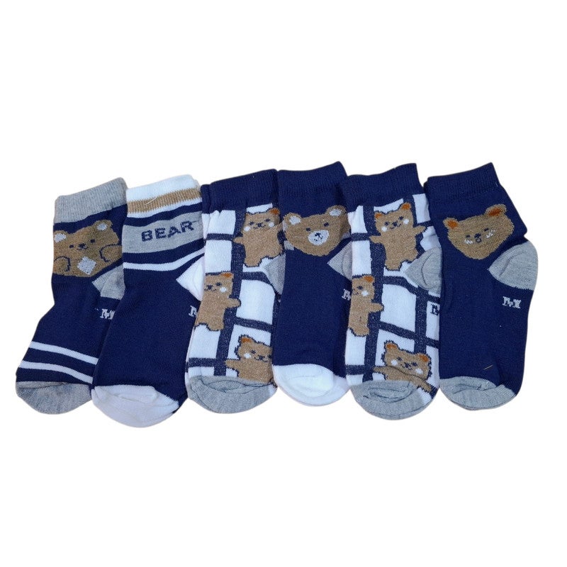 شراب اطفال مجموعه شرابات للأطفال من عمر 5 سنوات إلى 10 سنوات ( مجموعه من 6 ازواج )، متوفر بألوان مميزه