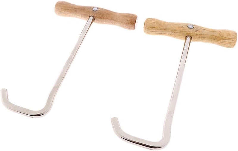 klarako 2pcs Horse Riding Boots Pulls Long Boots Hooks with Wood Handle Equestrian - Image 2
