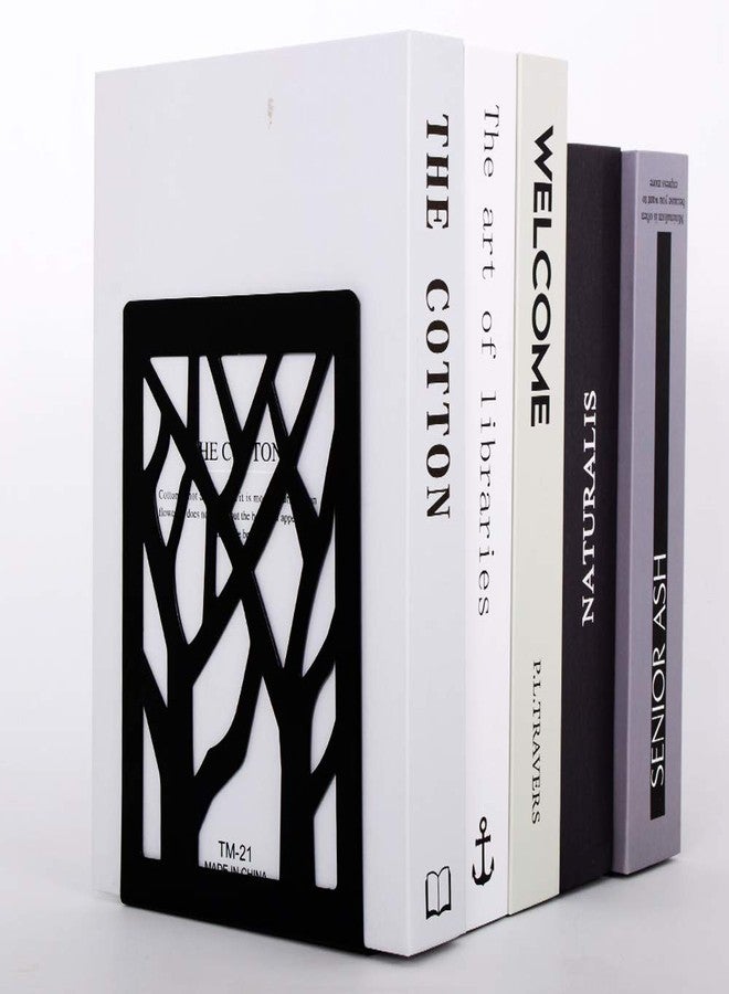 shikaman 2 Pair Book Ends,Metal Book End Supports for Bookrack Desk - Image 2