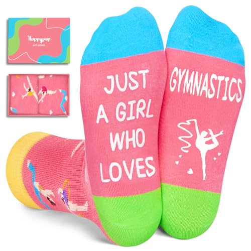 Happy Pop HAPPYPOP 7-9 Year Old Gymnastics Gifts - Gifts for Gymnasts Girls Kids, Gymnastics Socks for Girls - Image 1