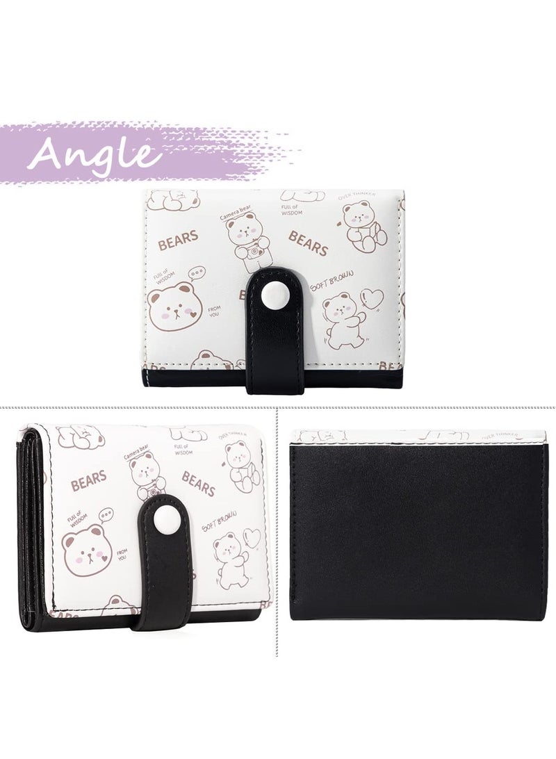 Excefore Small Wallet, Cartoon Cute Wallet for Girls, Trifold Wallet Slim Coin Purse Cash Pocket ID Window, PU Leather Slim Purse, Credit Card Holders for Women Girls (Care Bear) - Image 4