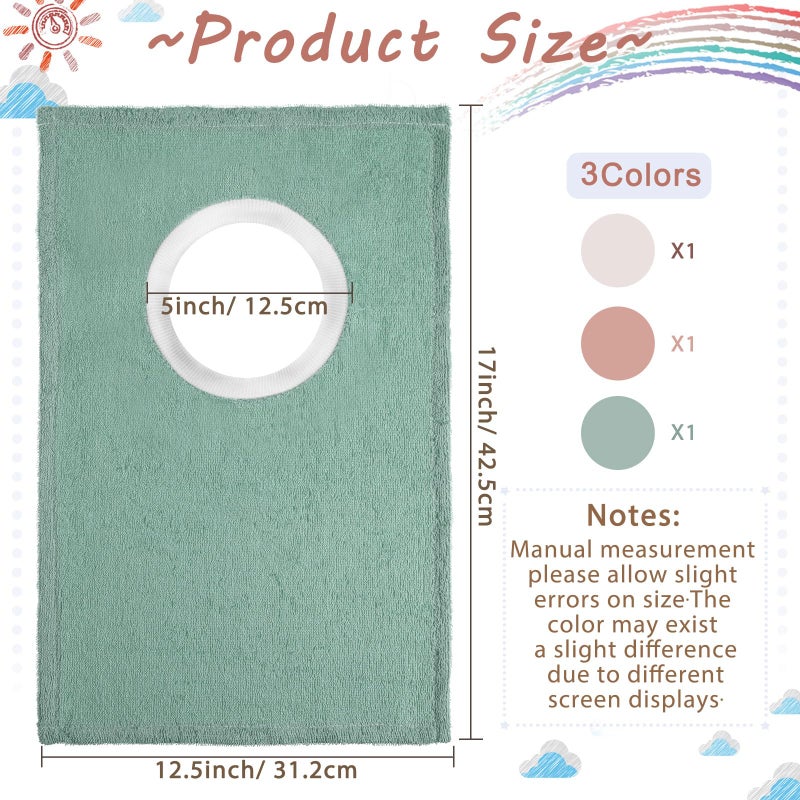 Foaincore 6 Pcs Pullover Baby Bibs Cotton Terry Toddler Absorbent Infant for Feeding and Drooling Towel Slip on Bib(Vivid Color) - Image 2