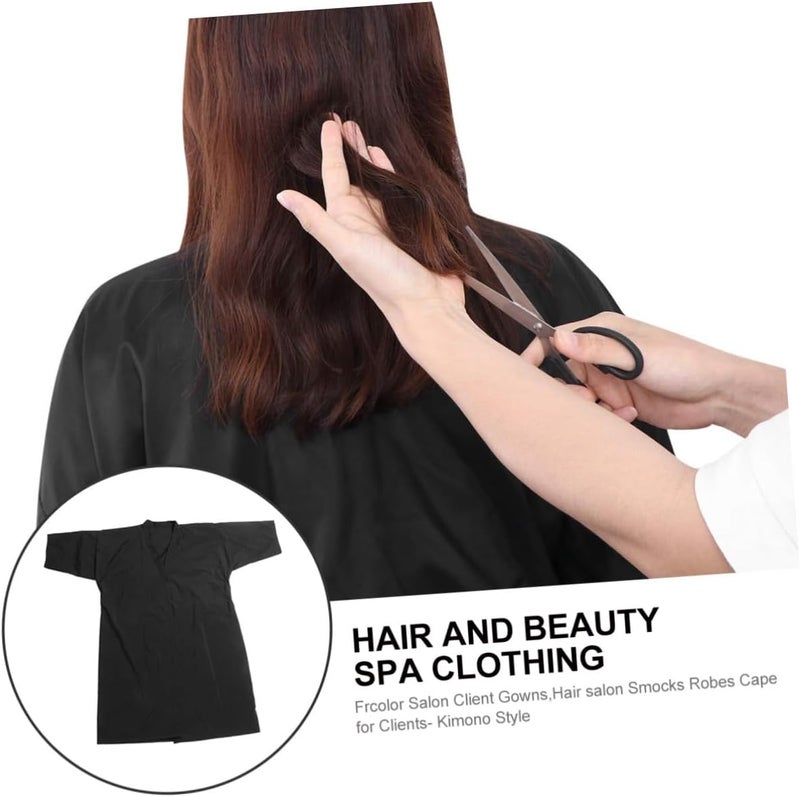 NOLITOY Elegant Spa Salon Gown Center Hairdressing Comfortable Bathrobe for Friends Black - Image 5