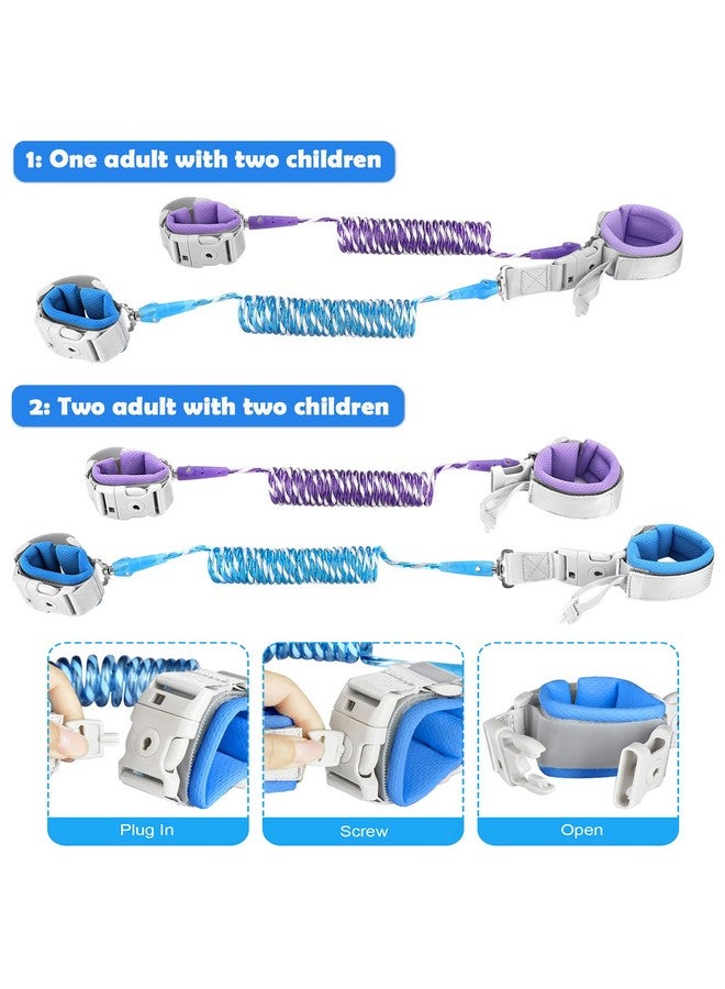 Accmor Toddler Leash with Key Lock, 2 in 1 Upgraded Anti Lost Wrist Link, 2 Packs Reflective Baby Leash with 360 Degree Rotating Connector and Adjustable Bracelet for Boys Girls Outdoor Travel, 6.56ft - Image 4