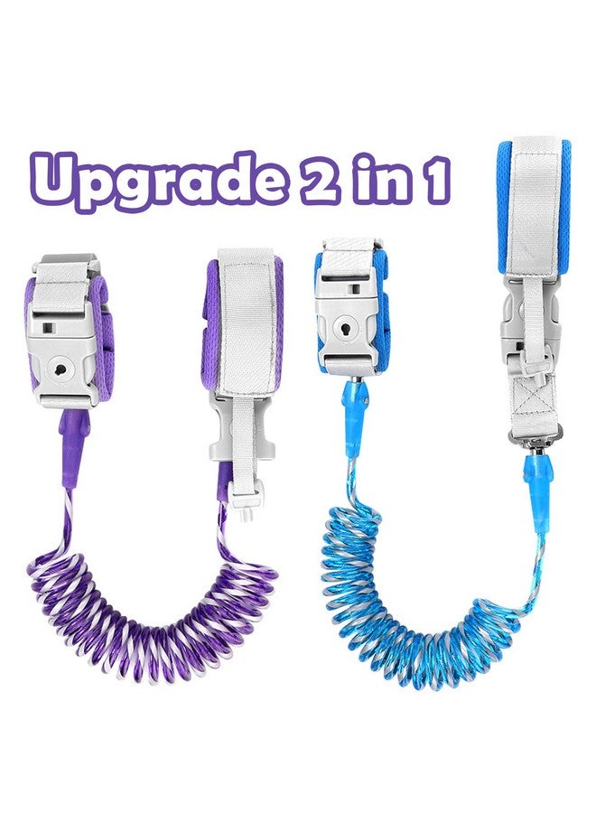 Accmor Toddler Leash with Key Lock, 2 in 1 Upgraded Anti Lost Wrist Link, 2 Packs Reflective Baby Leash with 360 Degree Rotating Connector and Adjustable Bracelet for Boys Girls Outdoor Travel, 6.56ft - Image 2