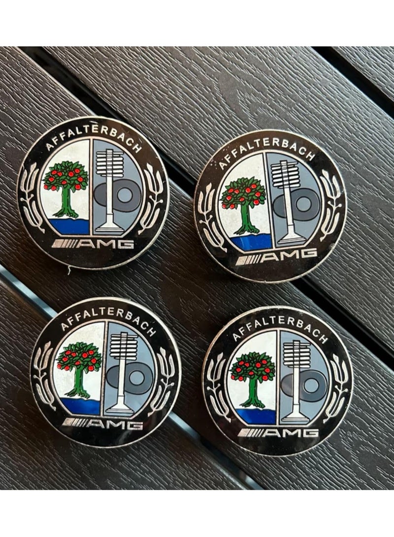 AMG Wheel center hub caps AMG Affalterbach Emblem 75mm Compatible Mercedes Benz -4 Pcs - Image 3