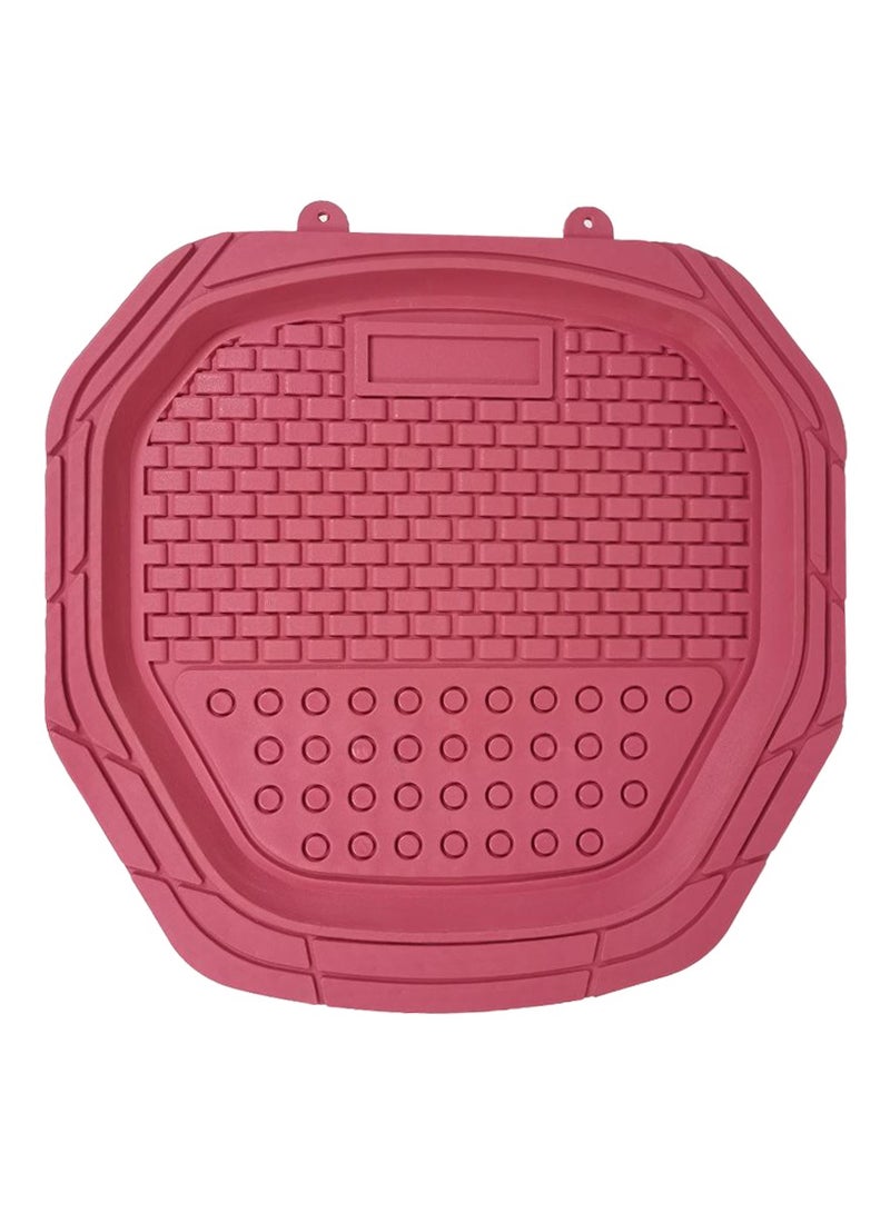 3XR Universal Car Floor Mat Set, Non-Skip, High-Quality PVC, All-Season, 5 Pcs - Maroon - Image 5