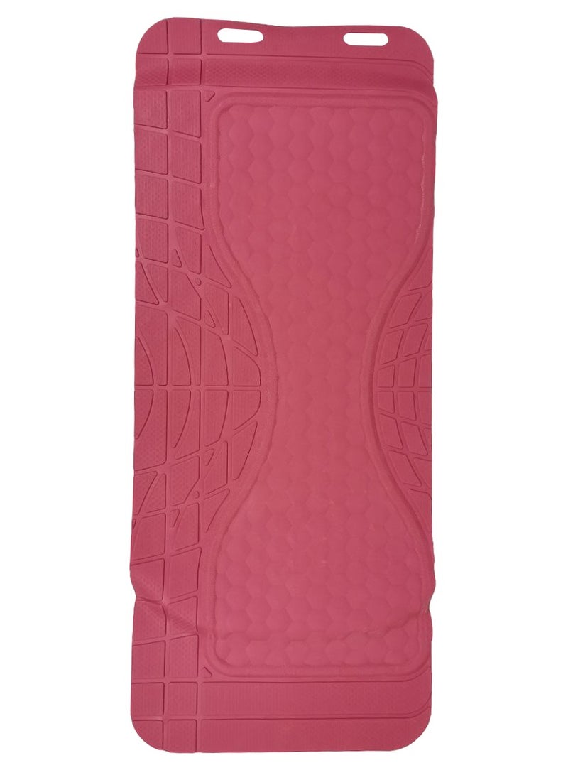 3XR Universal Car Floor Mat Set, Non-Skip, High-Quality PVC, All-Season, 5 Pcs - Maroon - Image 4