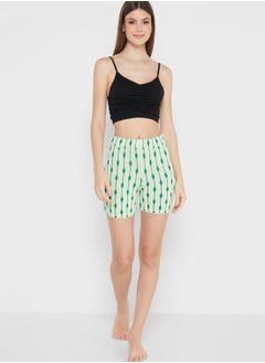 High Waist Printed Shorts