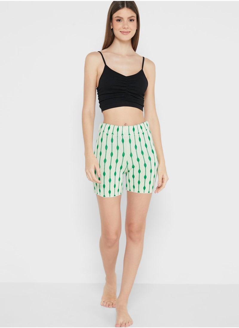 Cotton On Body - High Waist Printed Shorts - Image 1