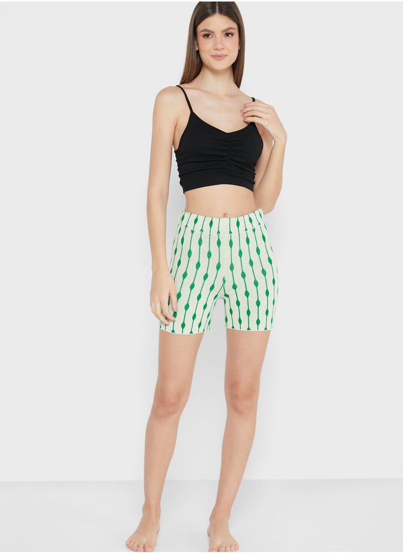 Cotton On Body - High Waist Printed Shorts - Image 1