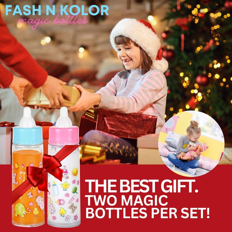 Exquisite Buggy My Sweet Baby Disappearing Magic Bottles - Includes 1 Milk, 1 Juice Bottle with Pacifier for Baby Doll (Colorful) - Image 3