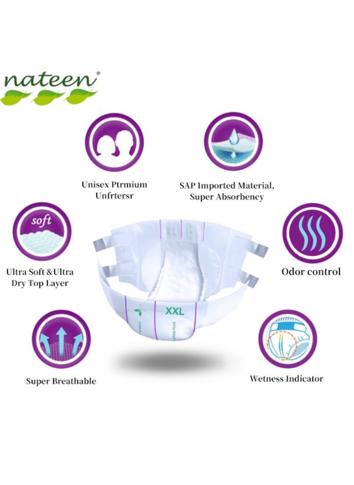 nateen Nateen Super Ultra Incontinence Adult Diaper,XX-Large,Waist Size 160-210cm,10 Count Adult Diapers,  Maximum Absorbency, Leak Protection-6000ml Absorbency.  - Image 3