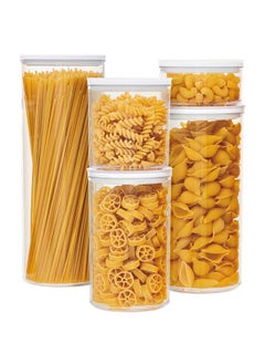 Lock2Go Round Fliplock Canisters 5 Pcs. Set 1800 ml